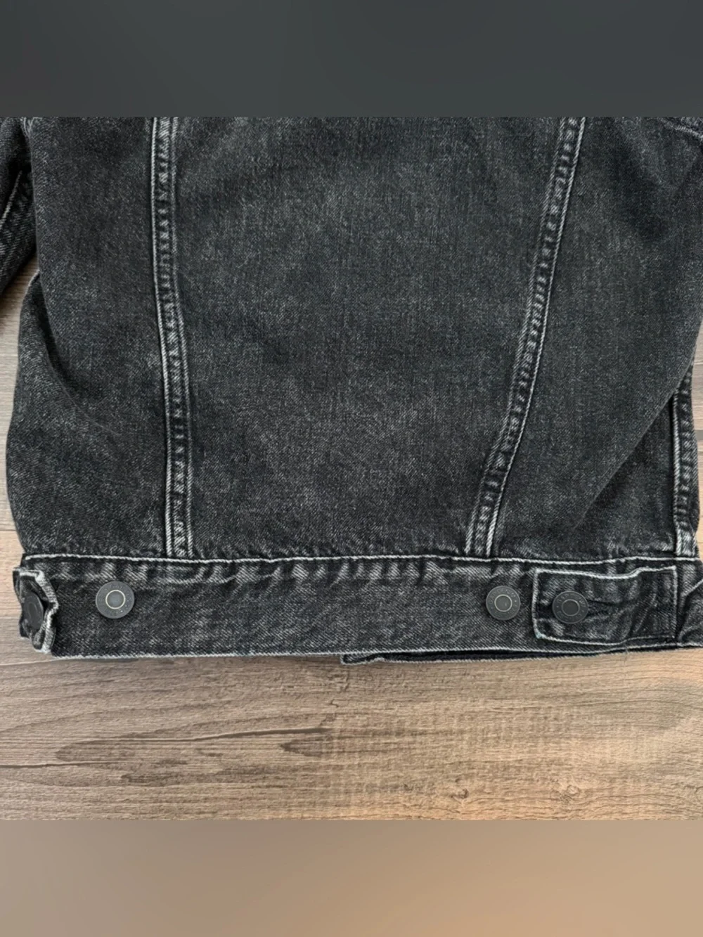 GAP Kids Black Hooded Jean Jacket